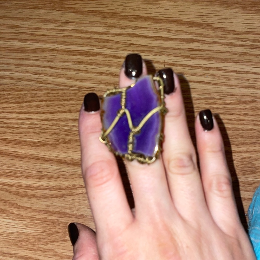Purple stone ring